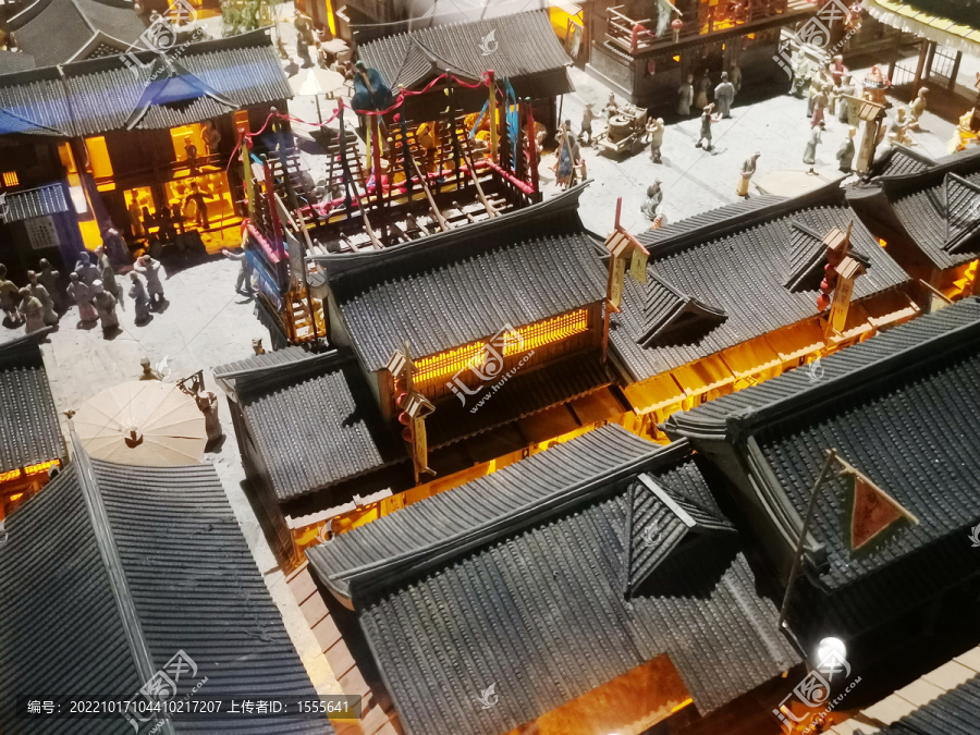 古杭州街景模型