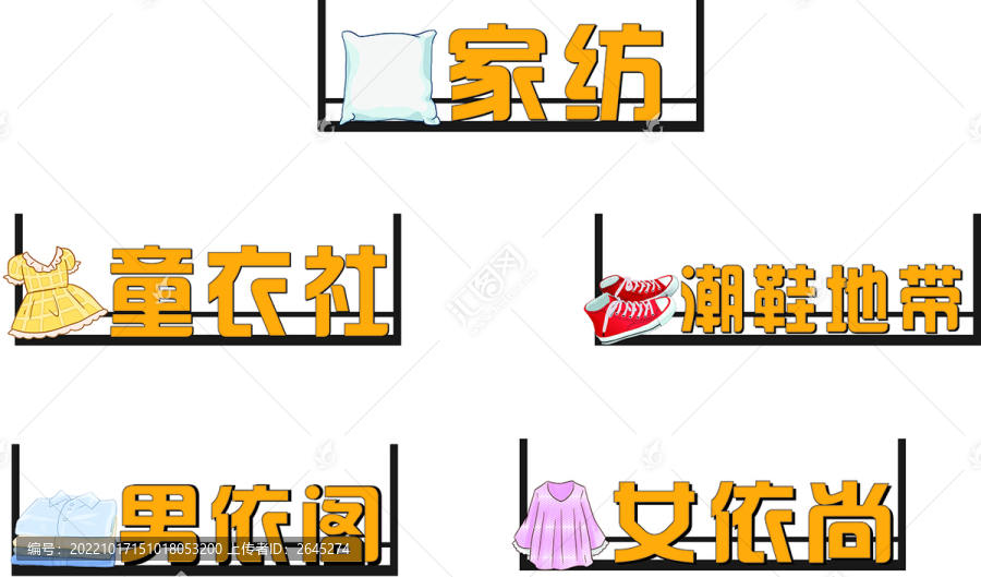 服装区域牌发光字