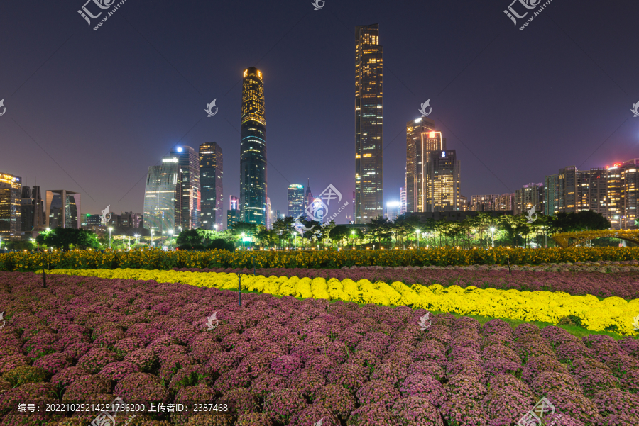 广州珠江新城CBD夜景