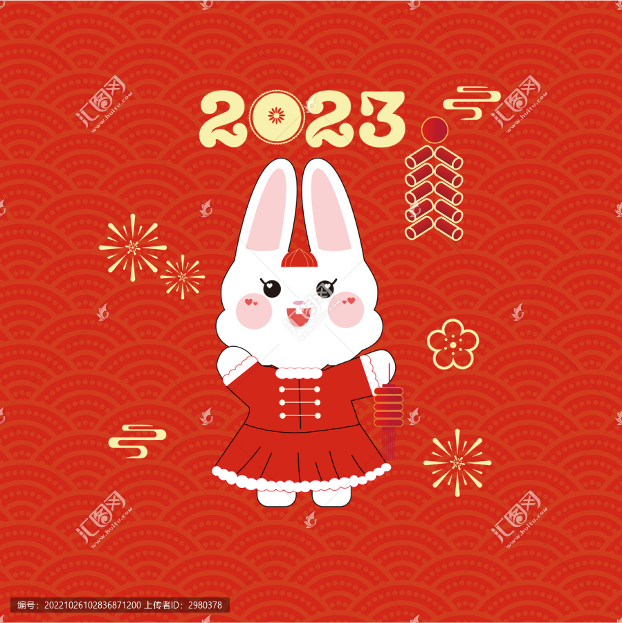 新年春节兔子