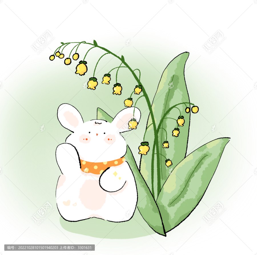 兔兔与铃兰花