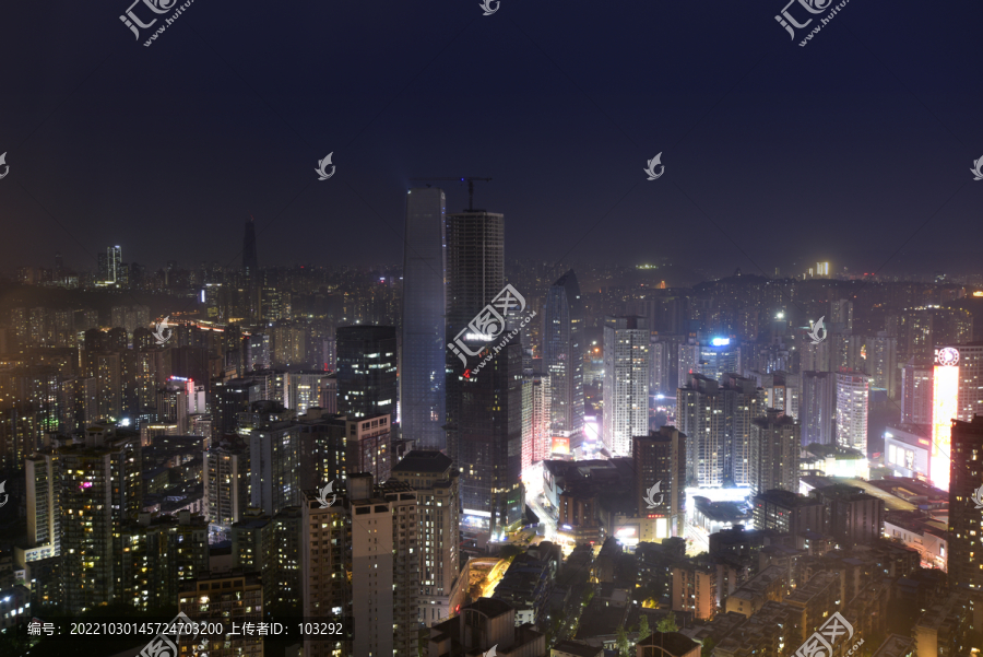 重庆城市建筑群夜景