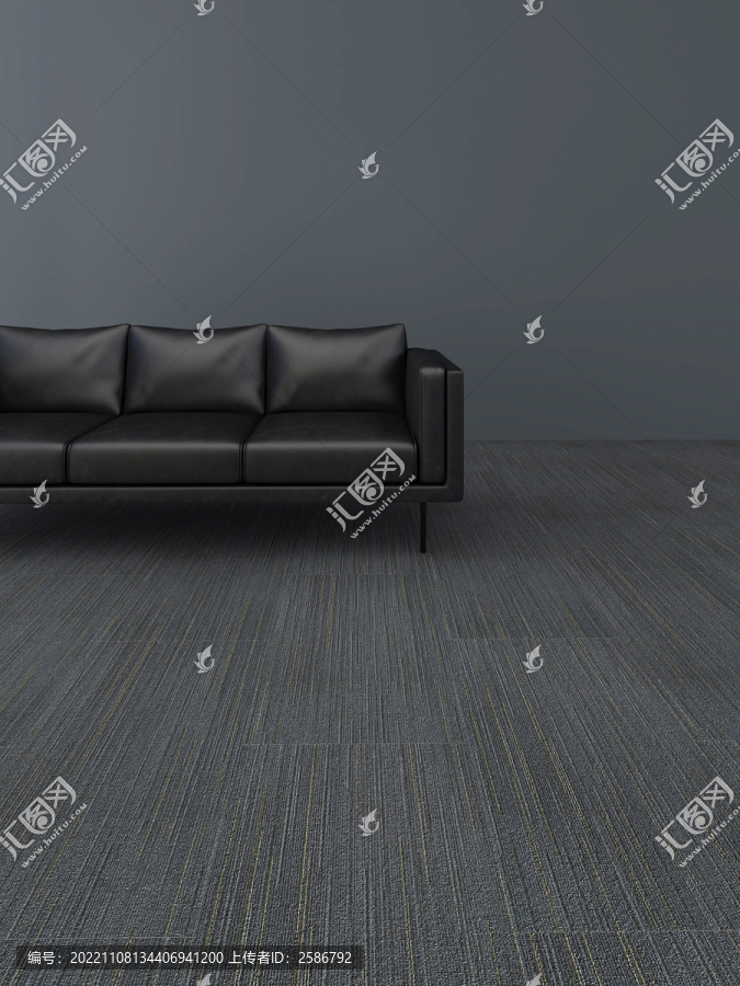黑色地板沙发室内装修效果图