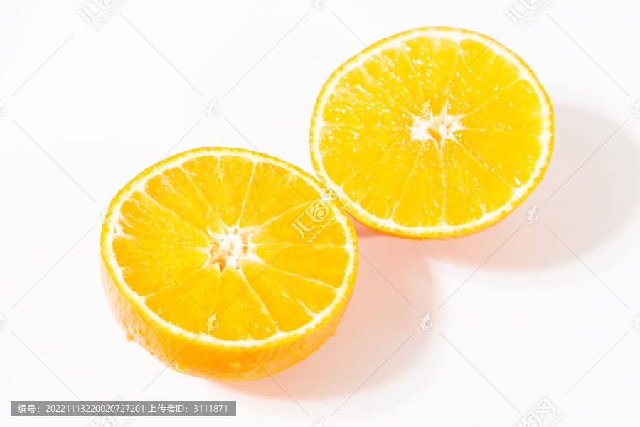 橙子果肉特写
