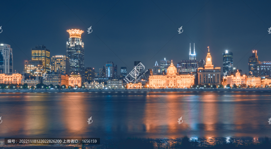 上海外滩老建筑夜景