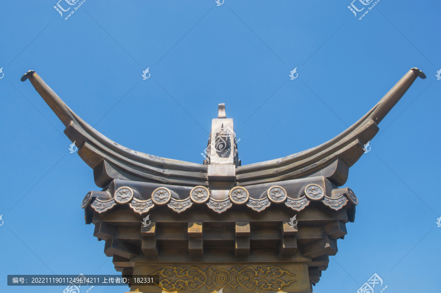 传统中国建筑屋顶飞檐