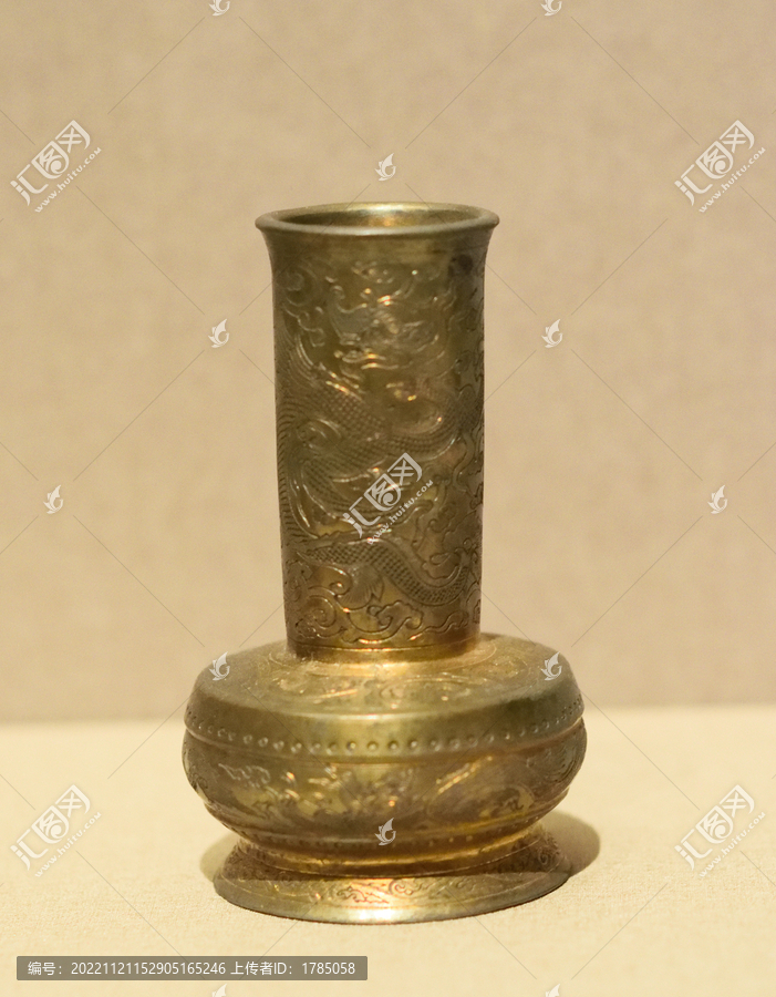 银鎏金云龙纹箸瓶