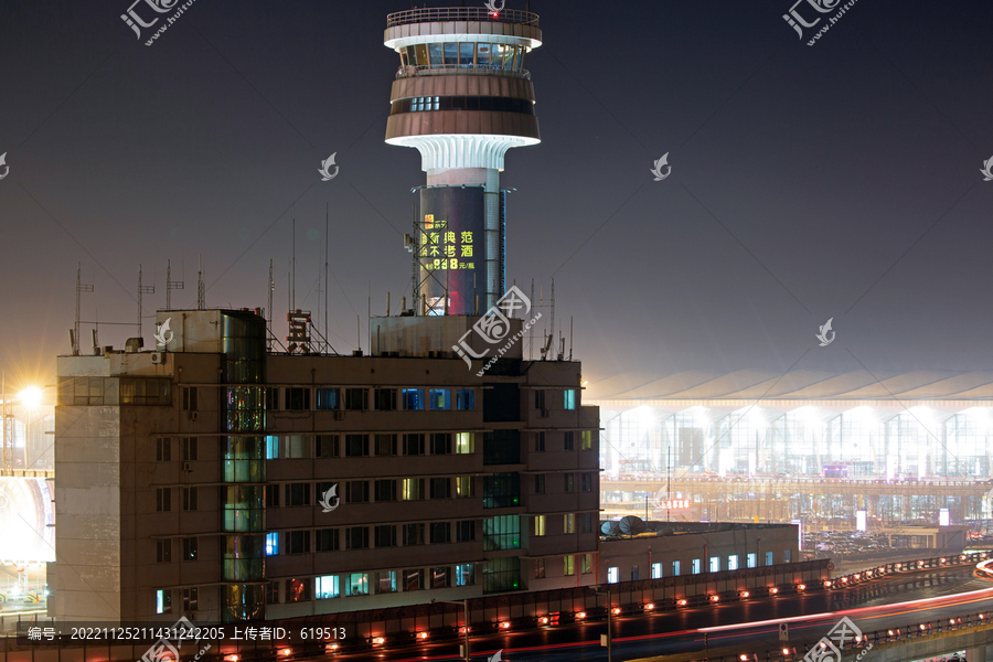 沈阳机场空管塔台夜景