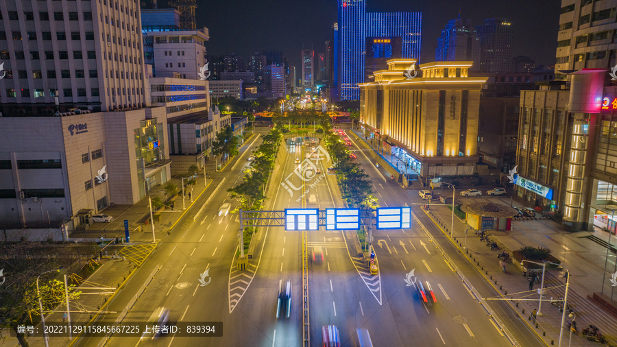 武汉中北路夜景航拍