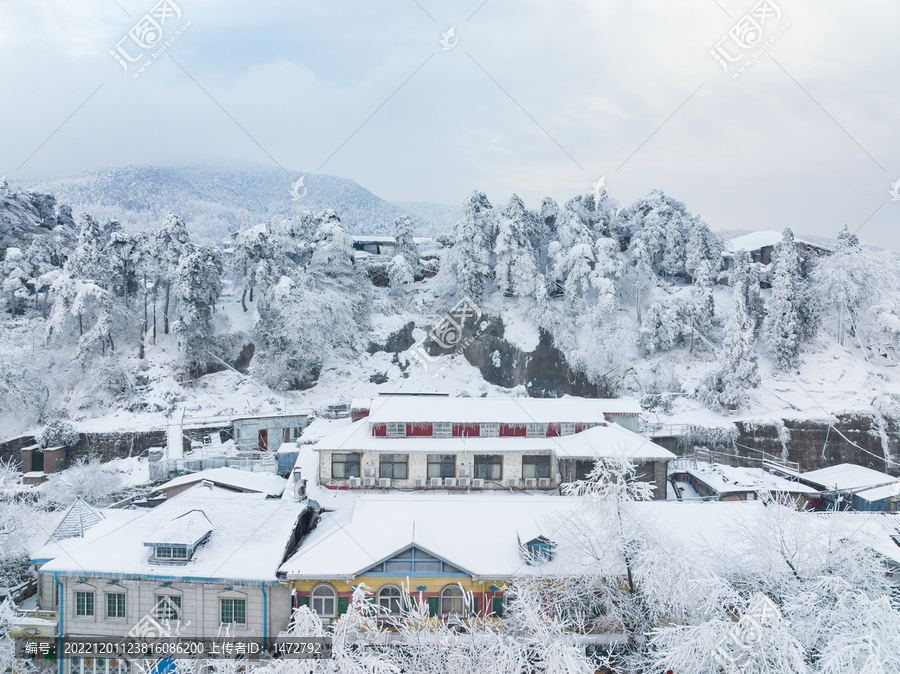 江西庐山风景区雪景风光