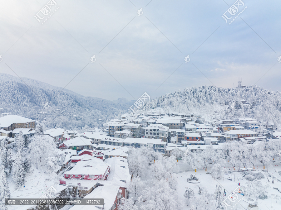 江西庐山风景区雪景风光