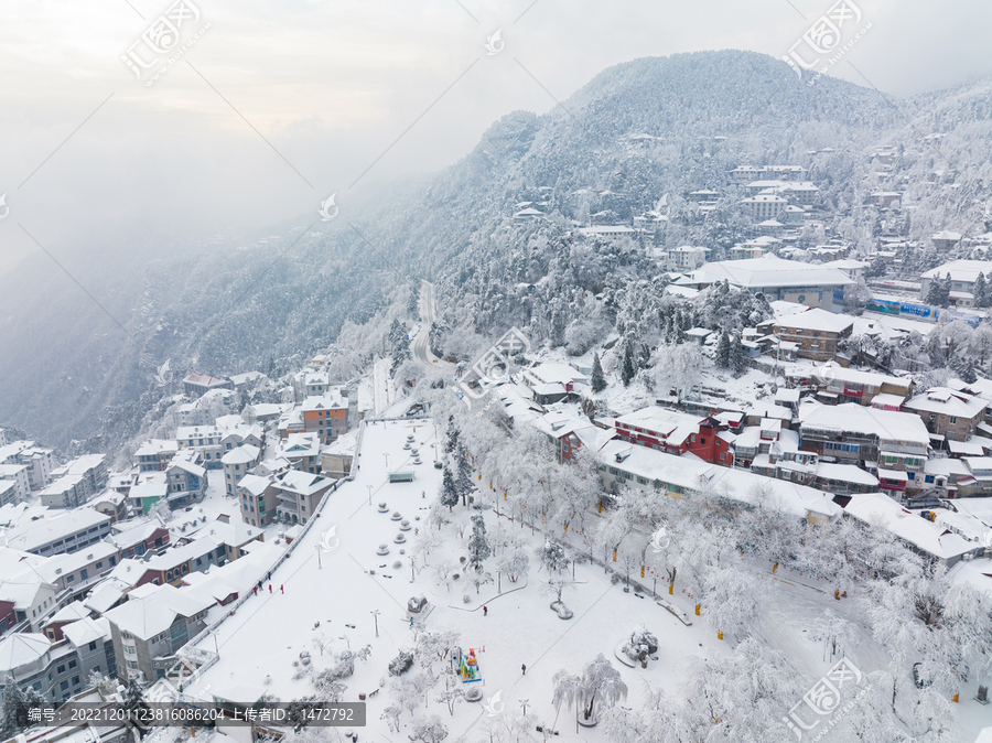 江西庐山风景区雪景风光