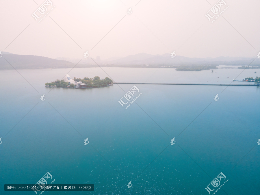 航拍徐州云龙湖自然风景