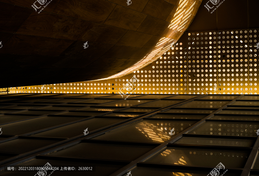 唐山大剧院建筑的光影