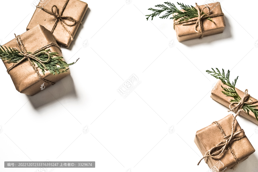 圣诞节礼物盒包装背景素材
