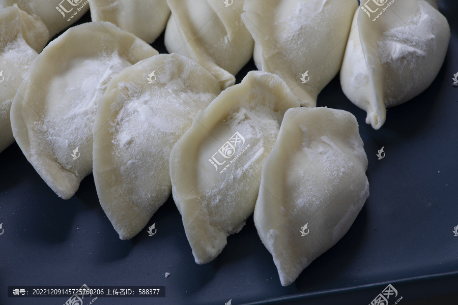 手工水饺饺子特写