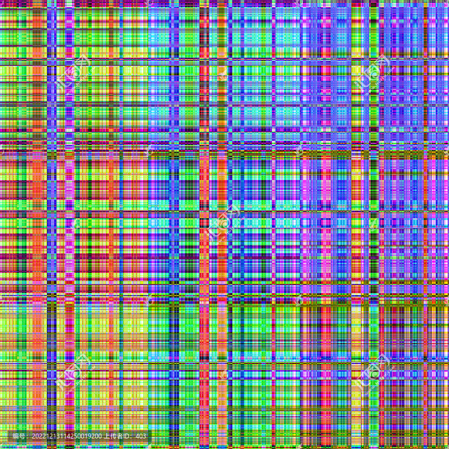彩色渐变格子布纹