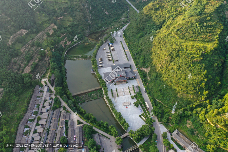 航拍南由古城宝鸡大水川风景区