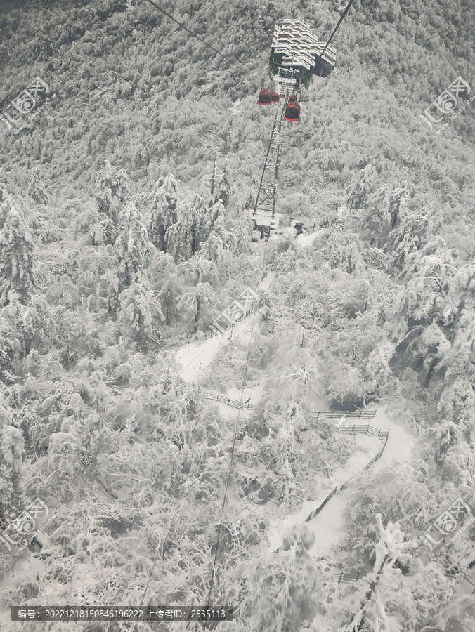 雪景树林积雪雪山雾凇