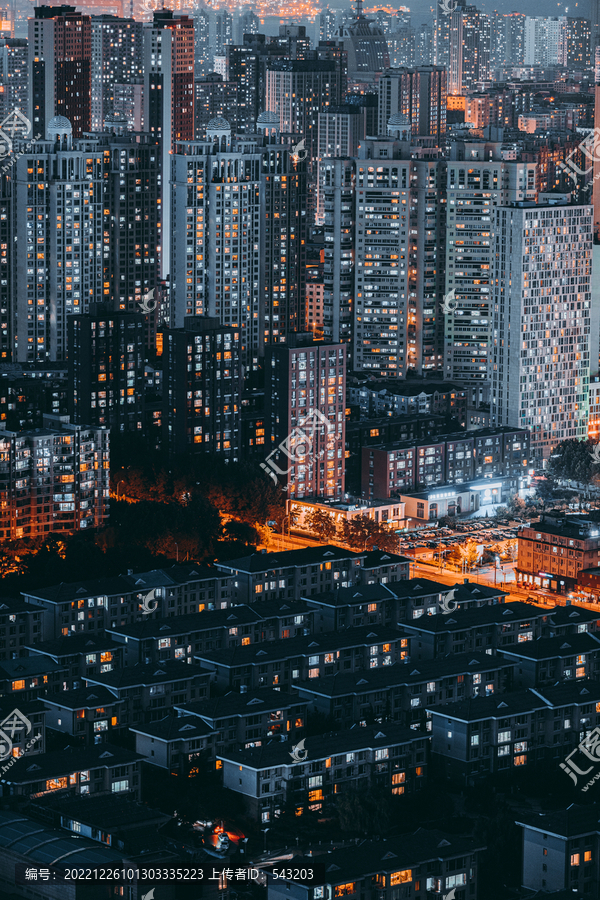 辽宁大连城市建筑风光夜景
