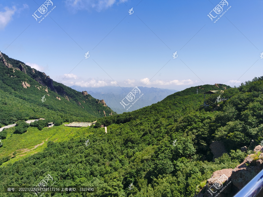 夏日里凉爽的山顶森林