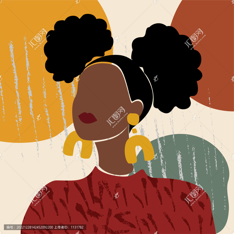 手绘涂鸦时尚非洲女人