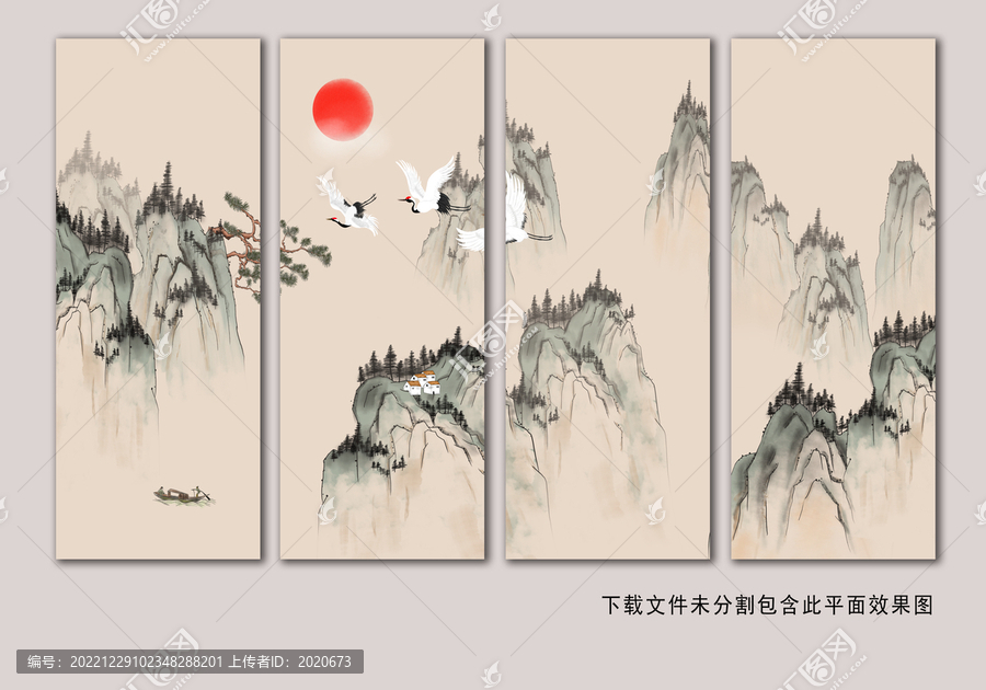 简约山水画