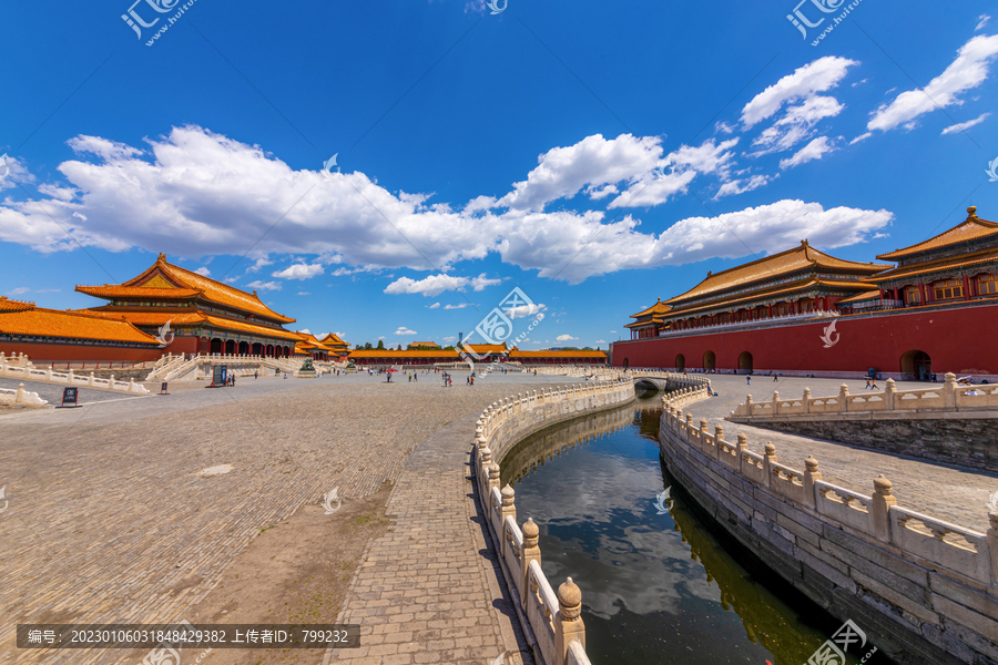 北京故宫太和门午门金水桥