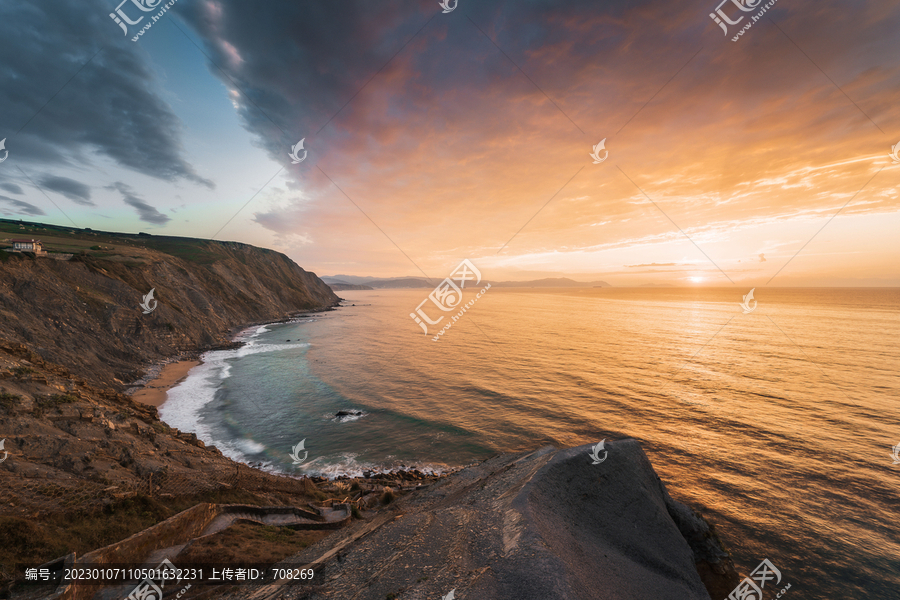 海上落日风景