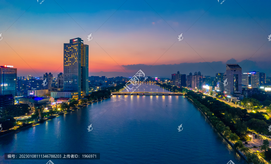 宁波三江口城市夜景