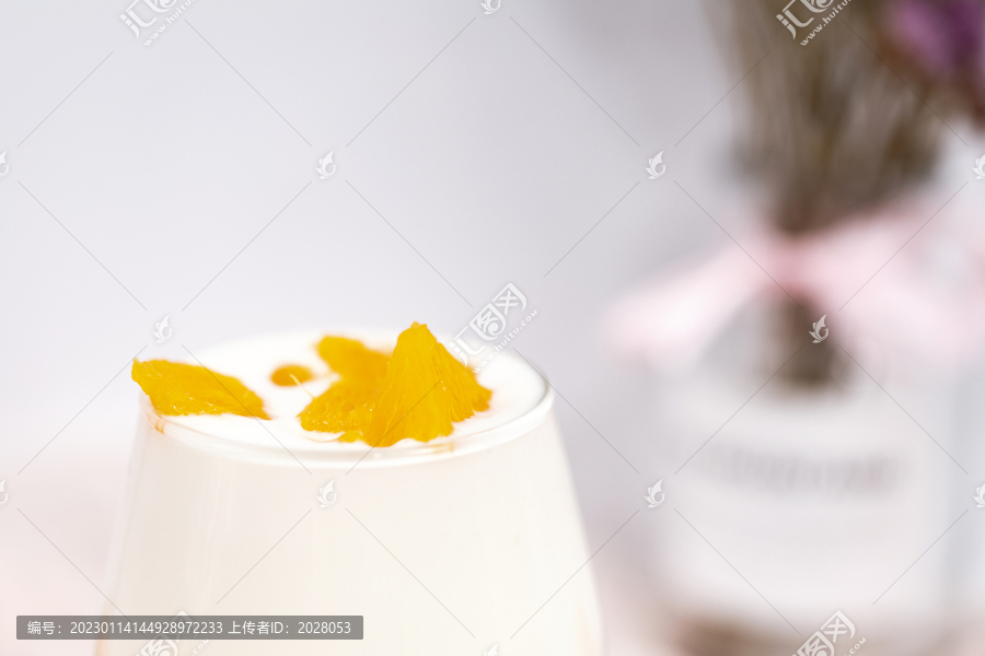 橙子酸奶夏日酸甜果饮图片