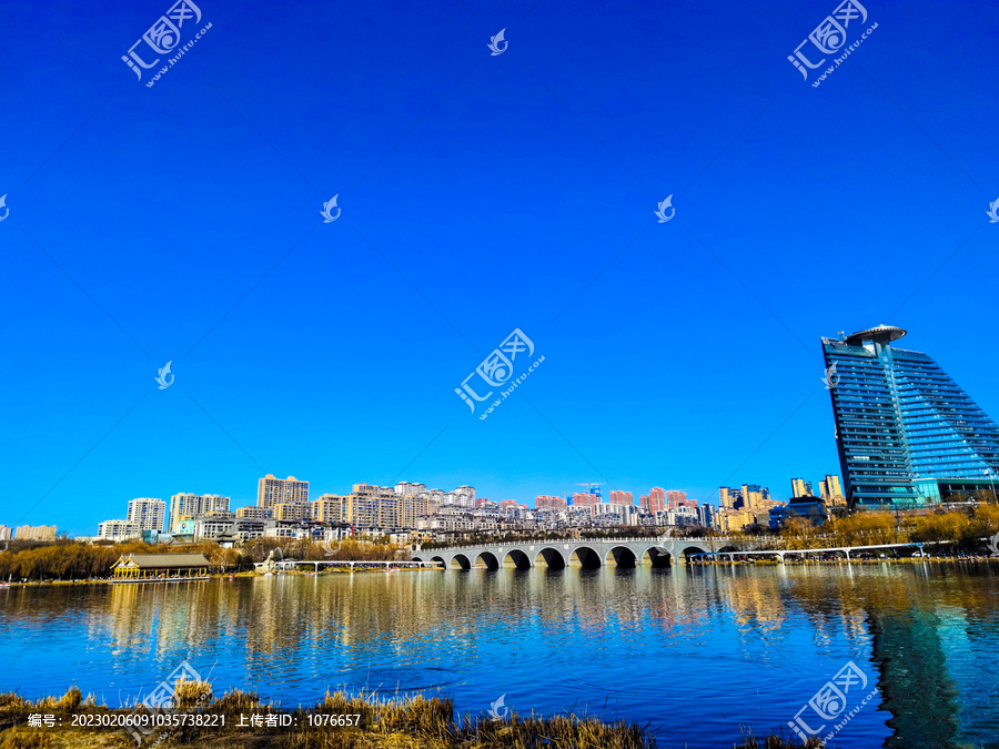 唐曲江池遗址湖泊水景