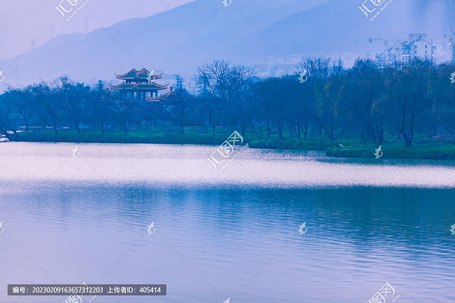 肇庆七星岩桃花岛浪漫夕阳