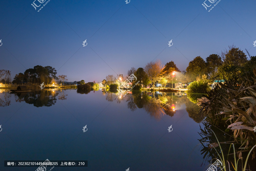 郫都区青杠树村夜景