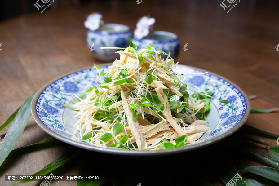 香椿苗拌腐竹