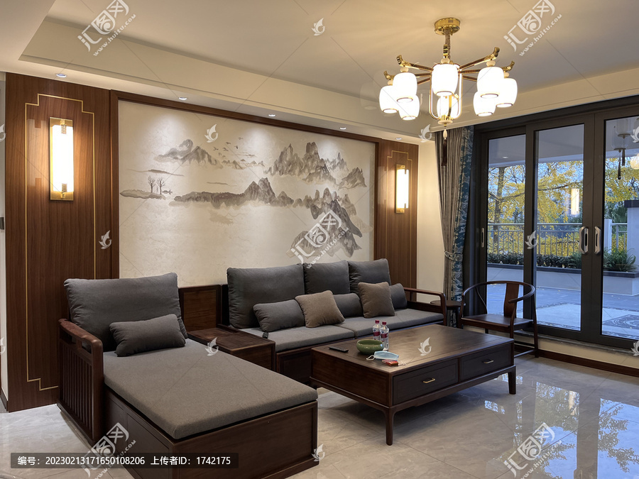 新中式客厅实景图