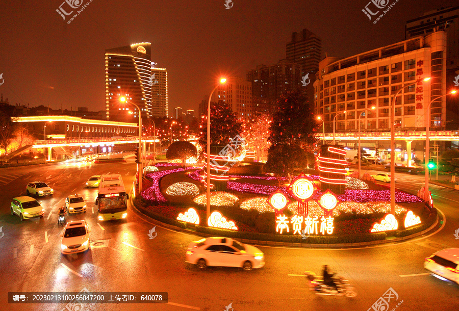 重庆上清寺转盘灯饰夜景