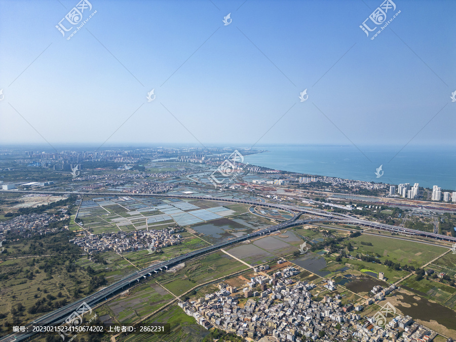 海口沈海高速大景航拍