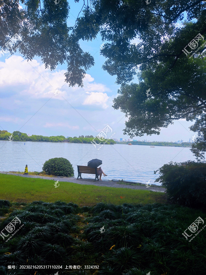 杭州西湖湖边景观