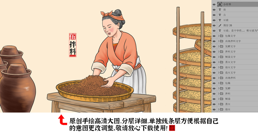古法豆豉制作工艺