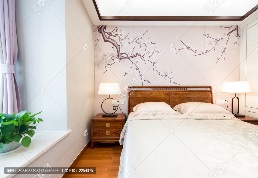 现代中式卧室