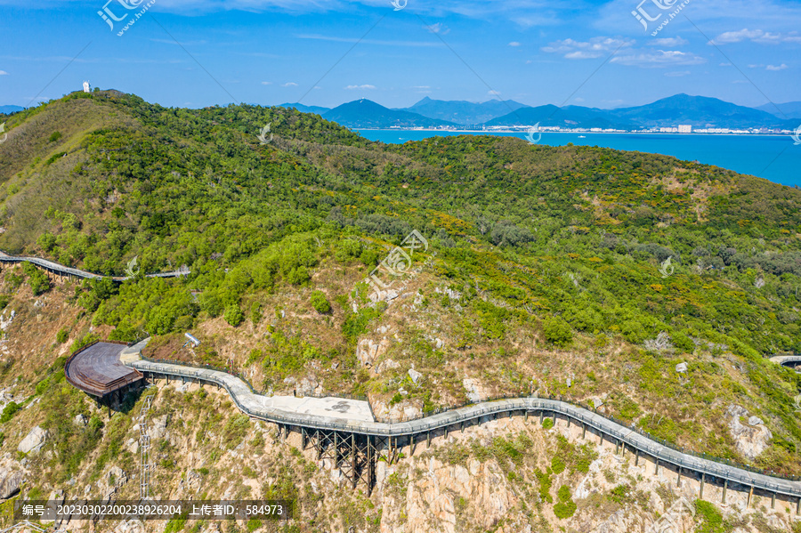 航拍三亚西岛海洋文化旅游区