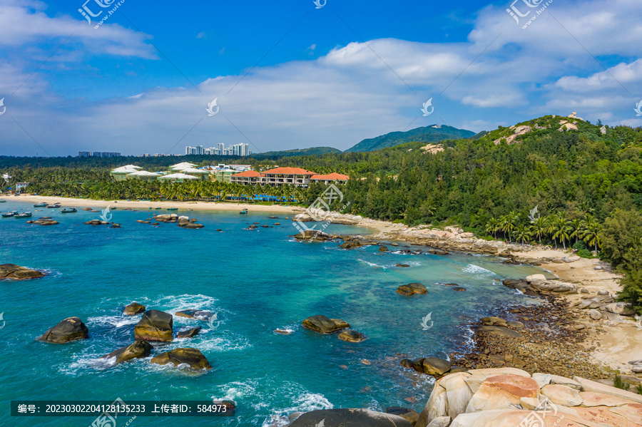 海南文昌石头公园海角海蚀地貌