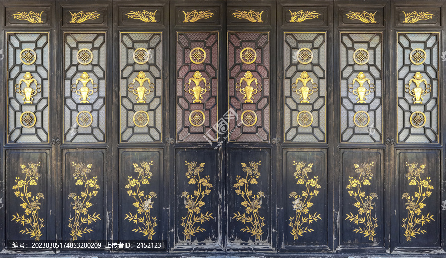 岭南中式装饰木门