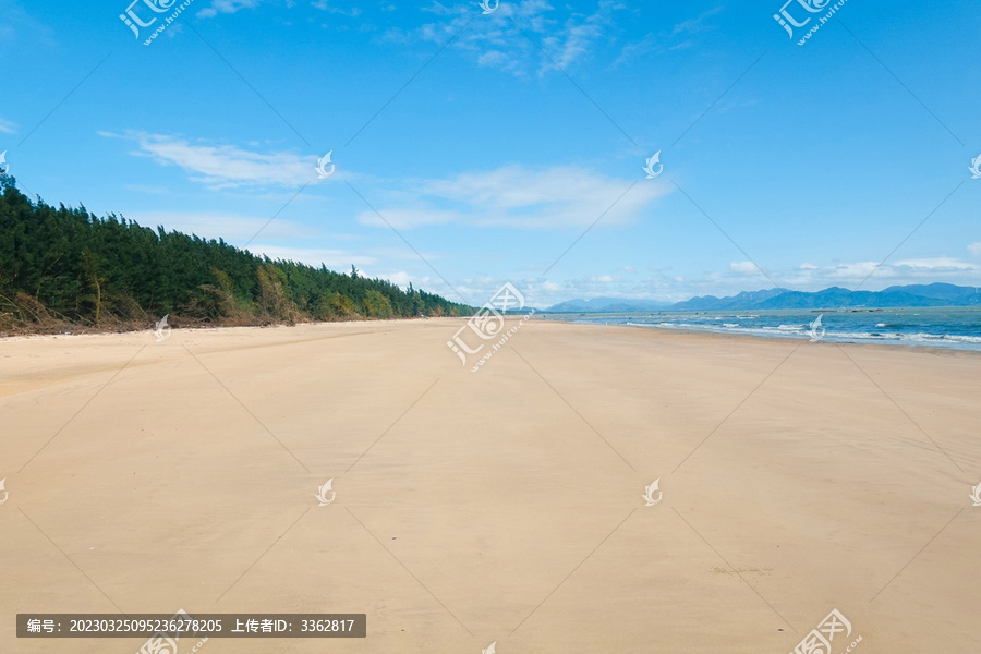 海边干净沙滩拍摄