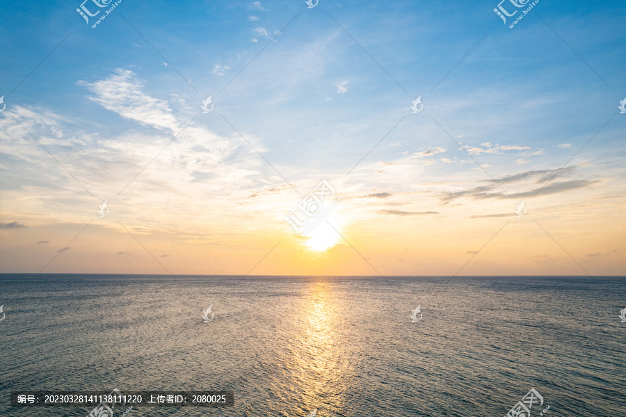 北海涠洲岛海上日出日落