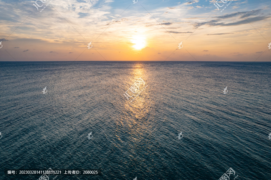 北海涠洲岛海上日出日落