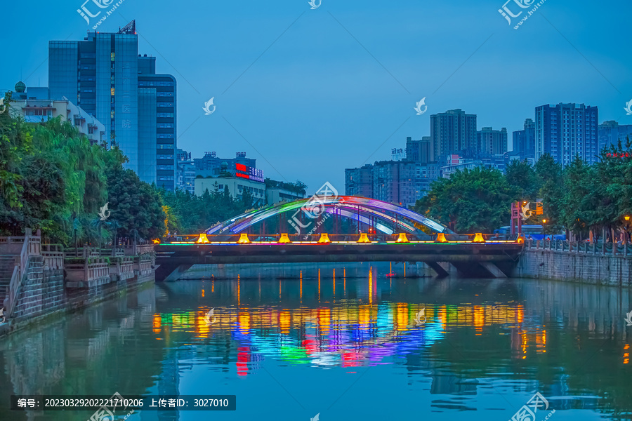 成都市南河夜景