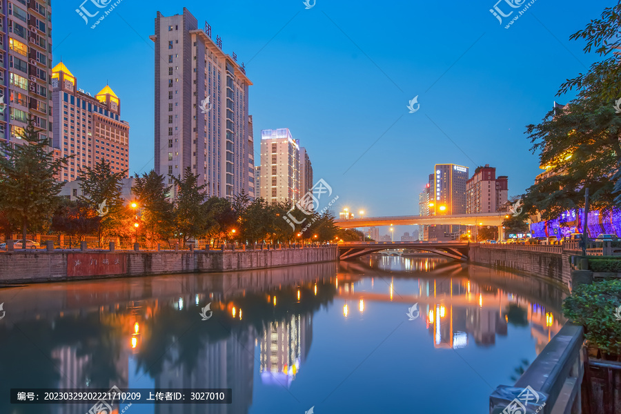 成都市南河夜景