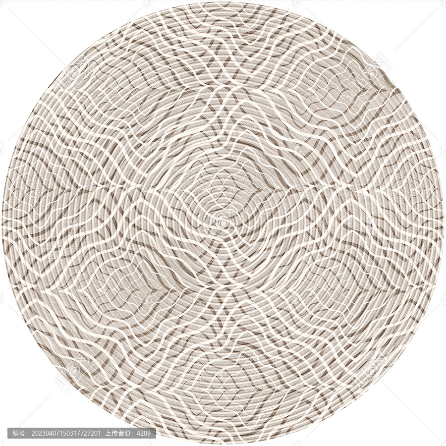 现代简约艺术圆形地毯地垫